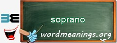 WordMeaning blackboard for soprano